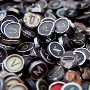 vintage typewriter keys